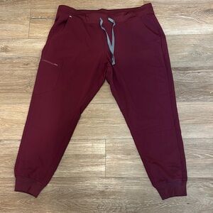 Figs Women’s Burgundy Jogger Scrub Pants
